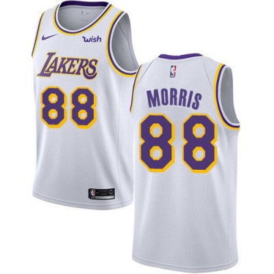 Nike Los Angeles Lakers #88 Markieff Morris White Youth NBA Swingman Association Edition Jersey